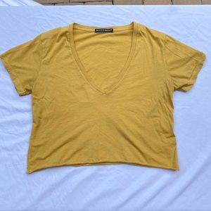 Brandy Melville Yellow Crop Top